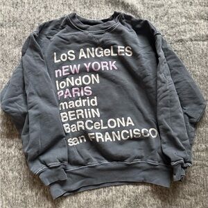 Anine Bing world cities sweatshirt